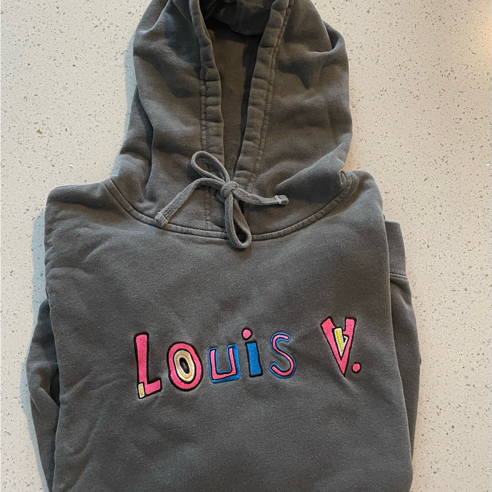 Louis V Embroidered Hoodie - Unisex Size Medium